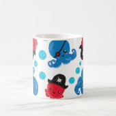 Piraat Octopus, Octopus Patroon, Zee, Jouw naam Koffiemok (Center)