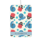 Piraat Octopus, Octopus Patroon, Zee, Jouw naam Luchtverfrisser (Voorkant)