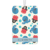 Piraat Octopus, Octopus Patroon, Zee, Jouw naam Luchtverfrisser (Achterkant)