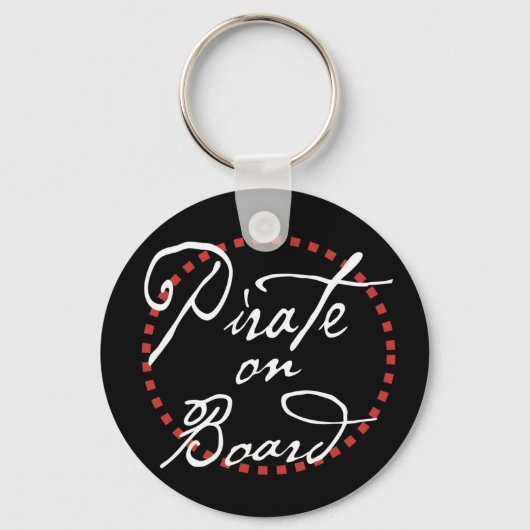 Piraat op het wiel sleutelhanger (Voorkant)