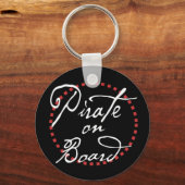 Piraat op het wiel sleutelhanger (Voorkant)