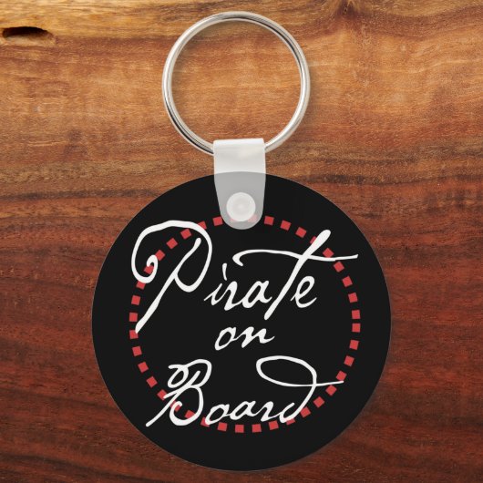 Piraat op het wiel sleutelhanger (Voorkant)