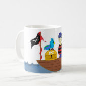 Piraat op volle zee koffiemok (Voorkant links)