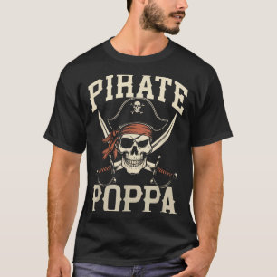 Piraat Papa Grappige Kapitein Bijpassend Halloween T-shirt
