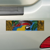 Piraat papegaai bumpersticker (Op auto)