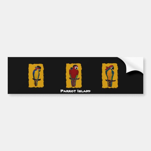 Piraat papegaai bumpersticker (Voorkant)
