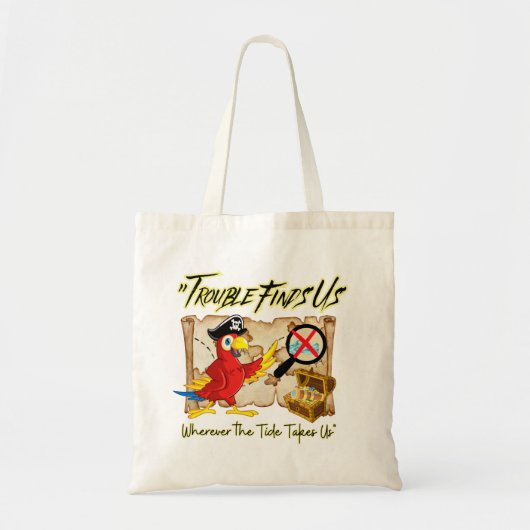 Piraat papegaai citaat tote bag (Voorkant)