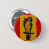 Piraat Papegaai Ronde Button 5,7 Cm (Voorkant /achterkant)