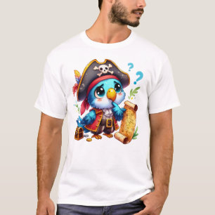 Piraat Papegaai Schattig Avontuur Kunst T-shirt