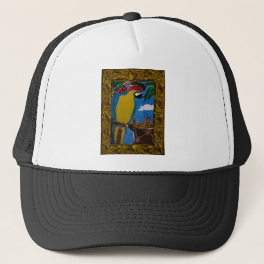 Piraat papegaai trucker pet (Voorkant)