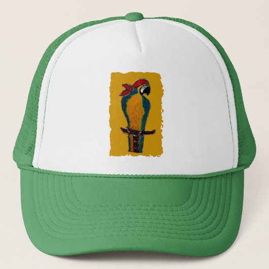 Piraat Papegaai Trucker Pet (Voorkant)