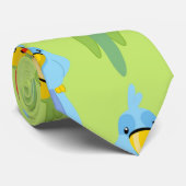 Piraat Papegaai Vogel Liefhebbers Dieren Navigator Stropdas (Opgerold)
