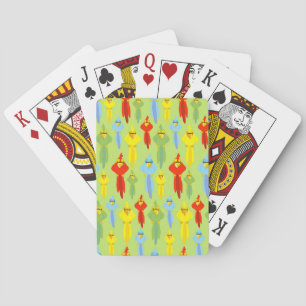 Piraat papegaai vogelliefhebbers tropische zomer d pokerkaarten