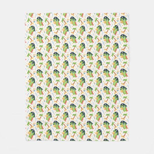 Piraat Papegaaien Fleece Deken (Voorkant)