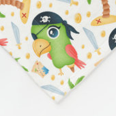 Piraat Papegaaien Fleece Deken (Hoek)