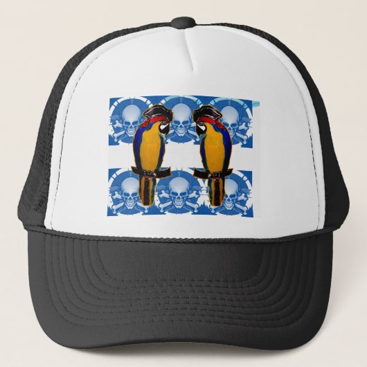 Piraat Papegaaien Trucker Pet (Voorkant)