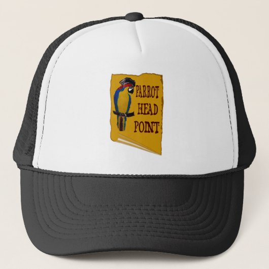 Piraat papegaaienkop trucker pet (Voorkant)