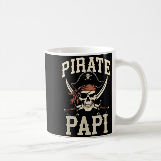 Piraat Papi Grappige Kapitein Overeenkomstige Opa Koffiemok (Rechts)