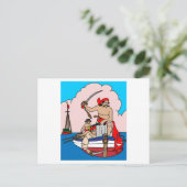 Piraat Piraat Schip Schat Eiland Briefkaart (Staand voorkant)