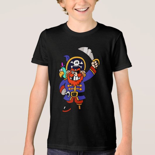 Piraat praten of over de plank lopen Tri-Blend shirt (Voorkant)