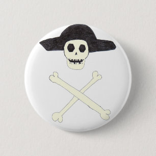 piraat ronde button 5,7 cm