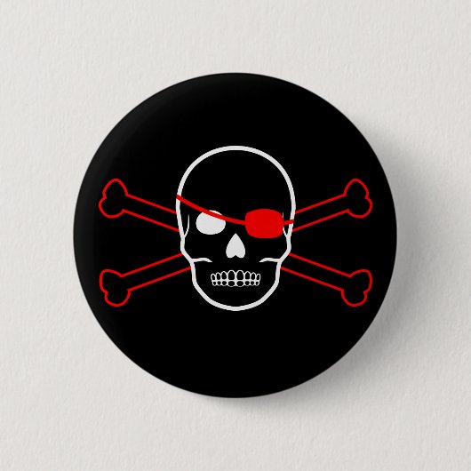 piraat ronde button 5,7 cm (Voorkant)