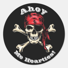 piraat ronde sticker