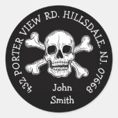 piraat ronde sticker (Voorkant)