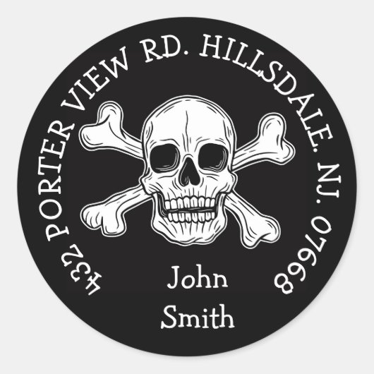 piraat ronde sticker (Voorkant)