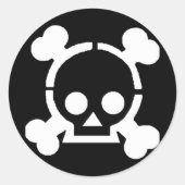 Piraat! Ronde Sticker (Voorkant)