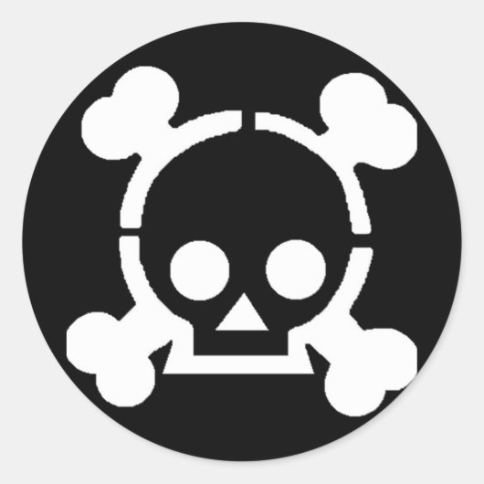 Piraat! Ronde Sticker (Voorkant)