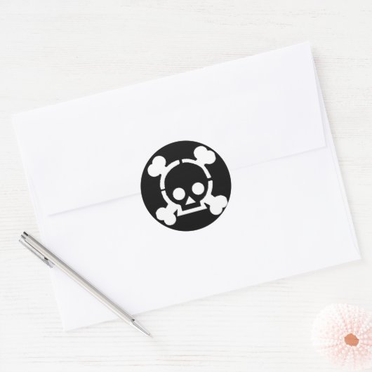 Piraat! Ronde Sticker (Envelop)