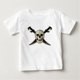Piraat (Schedel) - Baby Fijne Jersey T-Shirt