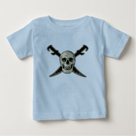 Piraat (Schedel) - Baby Fijne Jersey T-Shirt