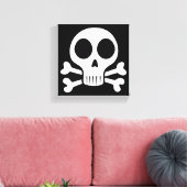 Piraat Schedel Design Canvas Afdruk (Insitu (Woonkamer))