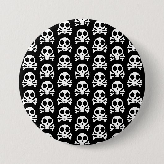 Piraat Schedel Design Ronde Button 7,6 Cm (Voorkant)