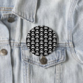 Piraat Schedel Design Ronde Button 7,6 Cm (In situ)