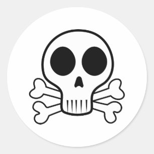 Piraat Schedel Design Ronde Sticker