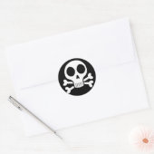 Piraat Schedel Design Ronde Sticker (Envelop)