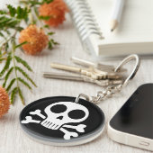 Piraat Schedel Design Sleutelhanger (Voorkant Rechts)