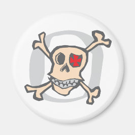 Piraat: Schedel en Kruis Botten Magneet