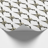 Piraat (schedel) - Glanzend omslagpapier, 30 x 6' Cadeaupapier (Hoek)