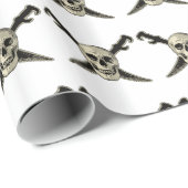 Piraat (schedel) - Glanzend omslagpapier, 30 x 6' Cadeaupapier (Rol Hoek)