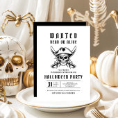 Piraat Schedel Halloween Feest  Kaart