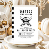 Piraat Schedel Halloween Feest  Kaart