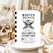 Piraat Schedel Halloween Kostuum Feest  Kaart