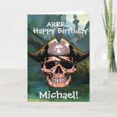 Piraat Schedel Kapitein Jack Kaart (Voorkant)