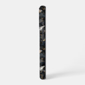 Piraat Schedel op Zwarte Diamanten iPhone / iPad h Hoesje (Linkerkant)