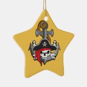 Piraat Schedelanker Keramisch Ornament (Rechts)
