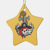 Piraat Schedelanker Keramisch Ornament (Links)